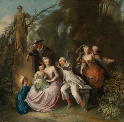 A Comedic Performance in a Park by Christian Wilhelm Ernst Dietrich